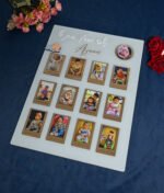 Rectangular Baby Photo Board Beige,Maroon,Ice Blue