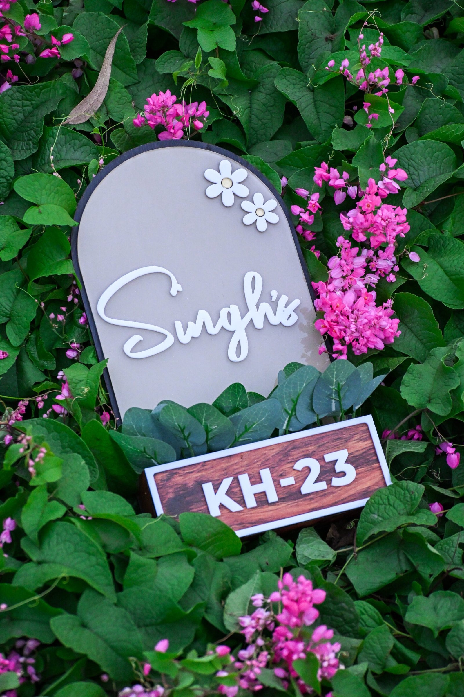 House Name Planter Lavender,Aqua Green,Maroon - Image 2