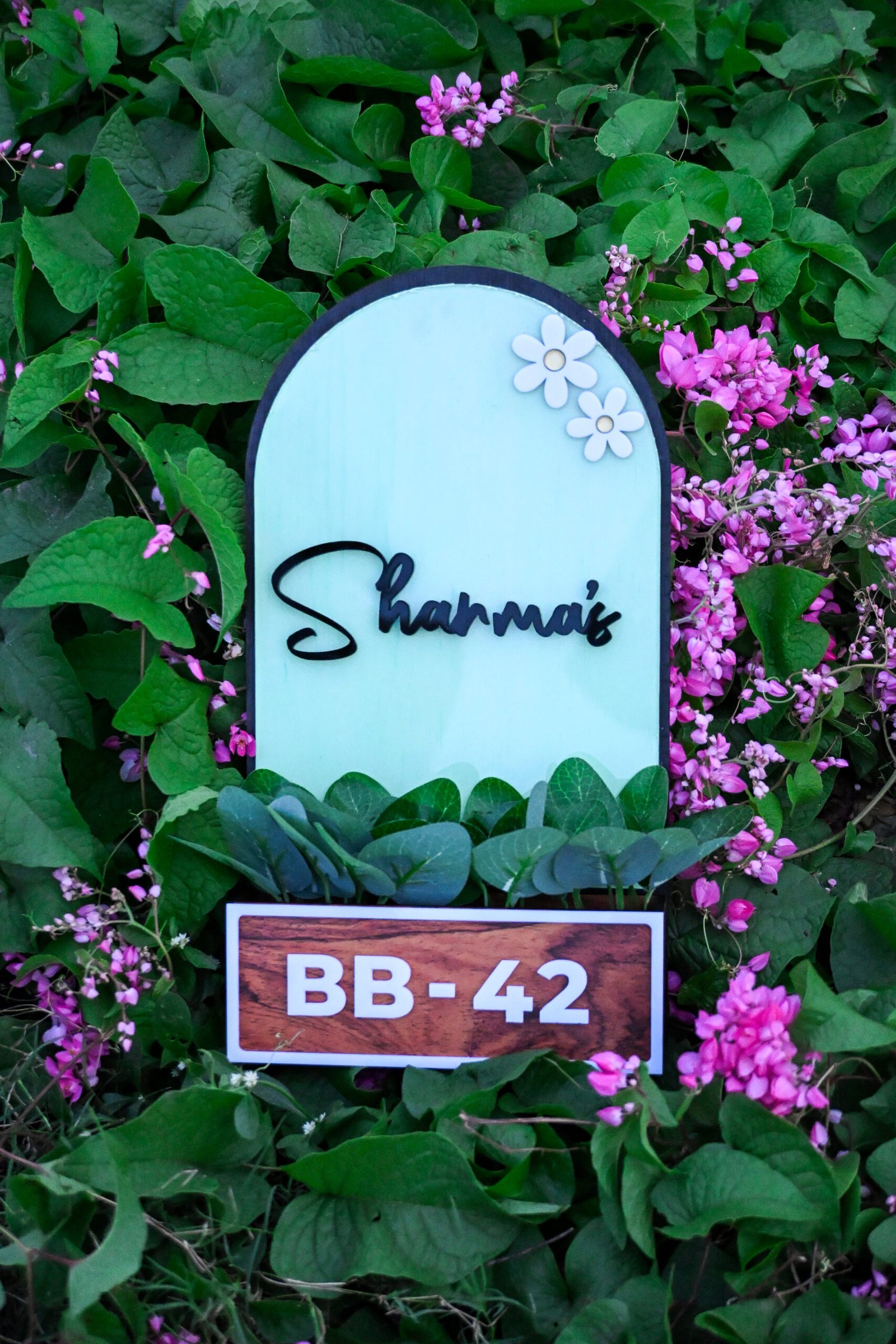 House Name Planter Lavender,Aqua Green,Maroon - Image 5