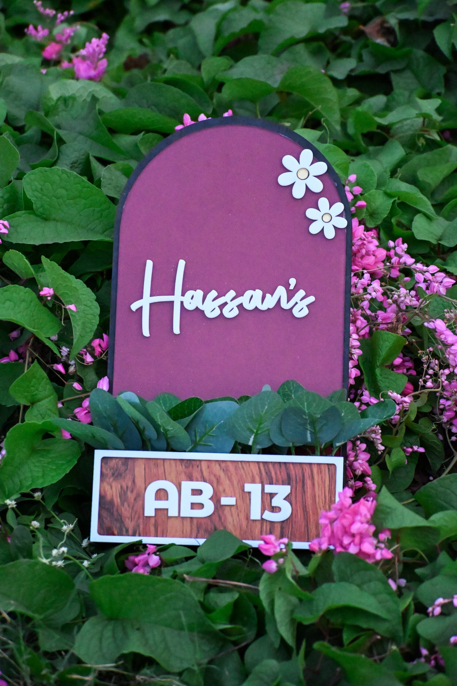 House Name Planter Lavender,Aqua Green,Maroon - Image 7