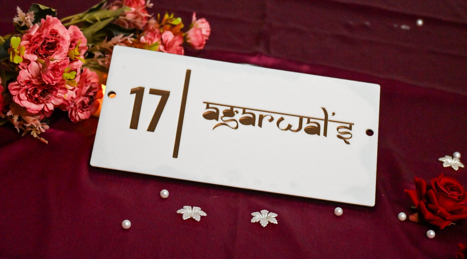 House Name Plate White,Black - Image 4