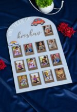 Baby Photo Board – Ice Blue | 12-Month Milestone Keepsake